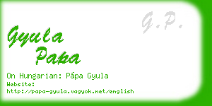 gyula papa business card